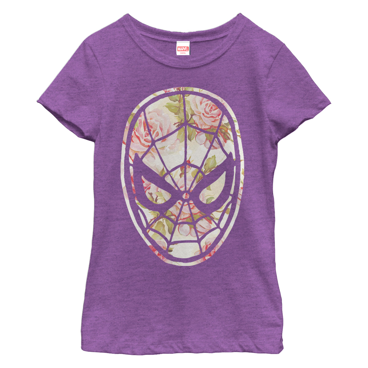 Girl's Marvel Light Floral Spidey T-Shirt