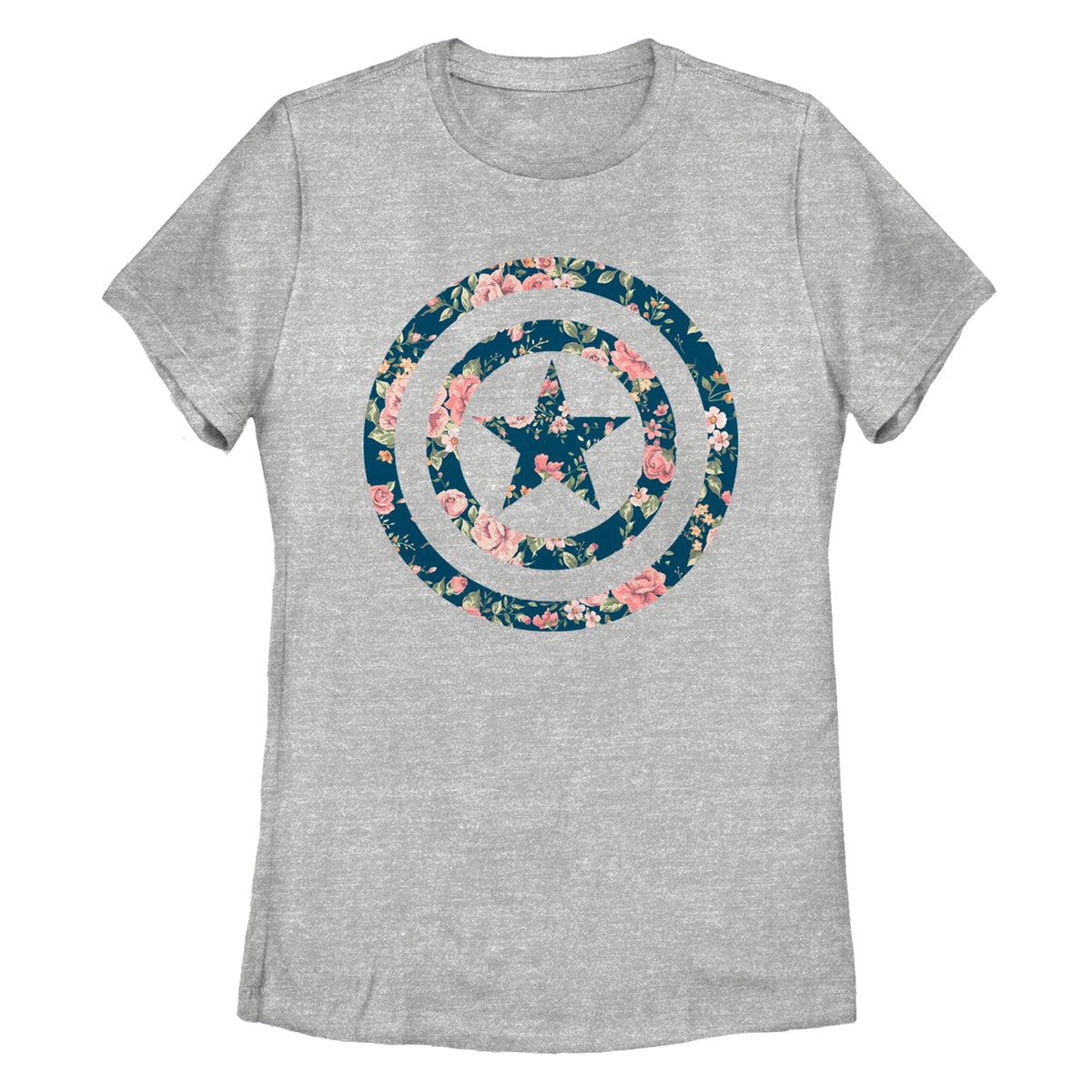 Women's Marvel Captain Floral T-Shirt