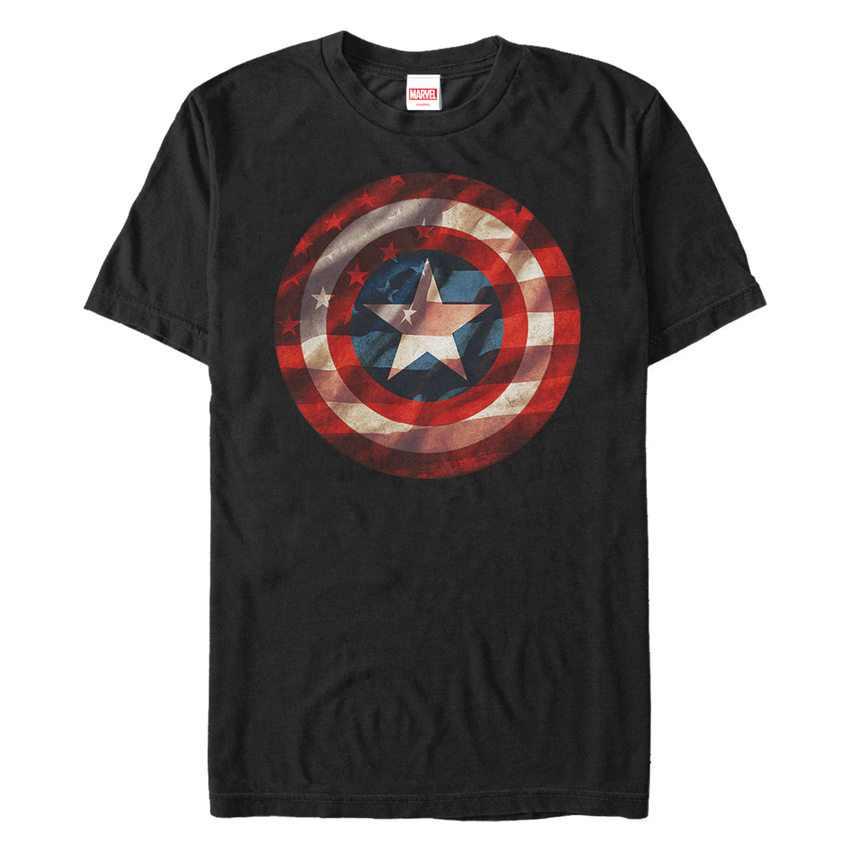 Men's Marvel Flag Shield T-Shirt