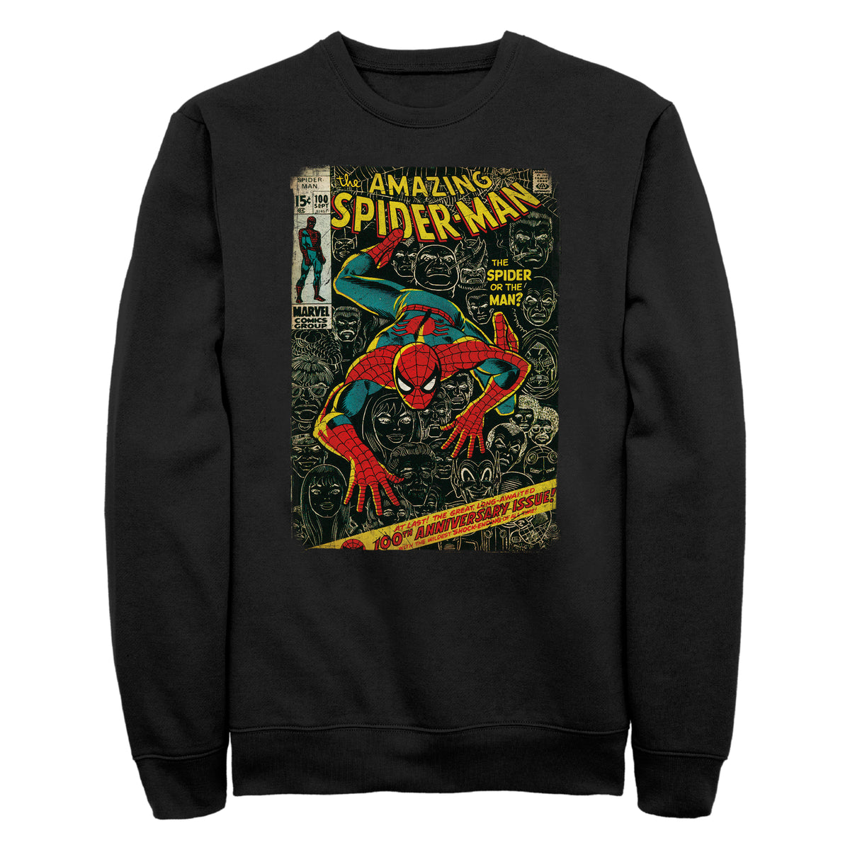 Men's Marvel Spidey FrontCover Sweatshirt