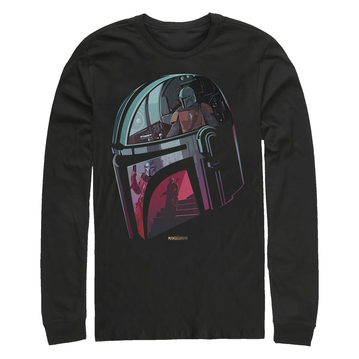 Men's Star Wars Helmet Explanation Long Sleeve T-Shirt