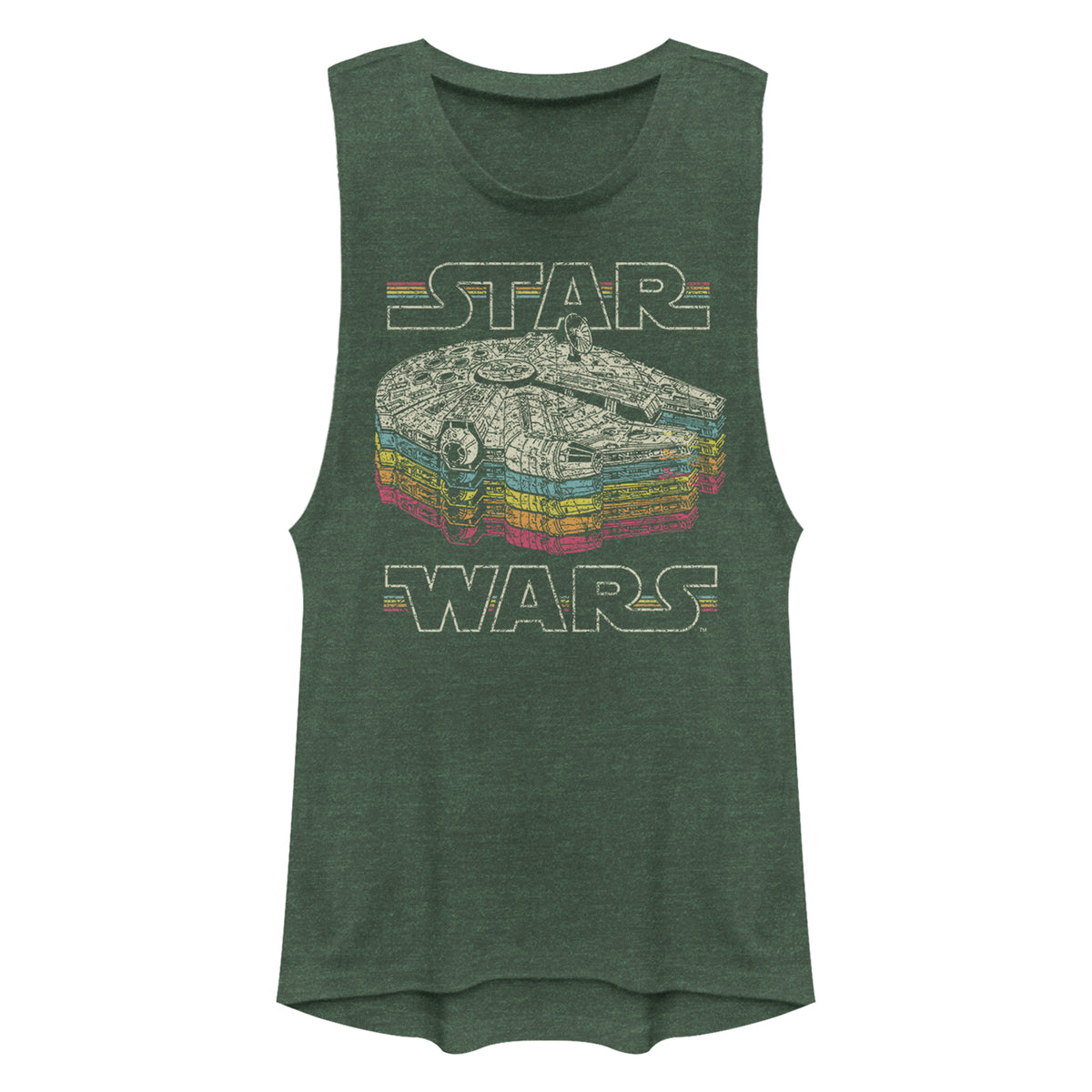 Junior's Star Wars Retro Color Muscle Tee